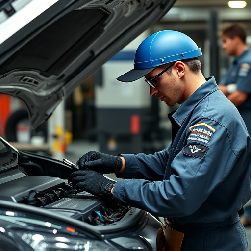 auto technician working