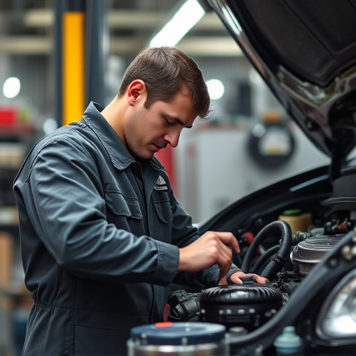 auto technician working