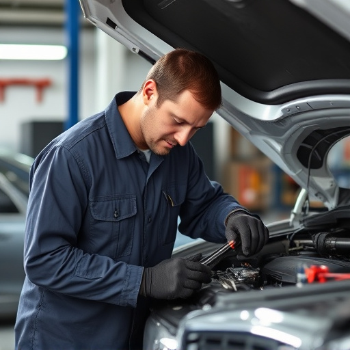auto technician working