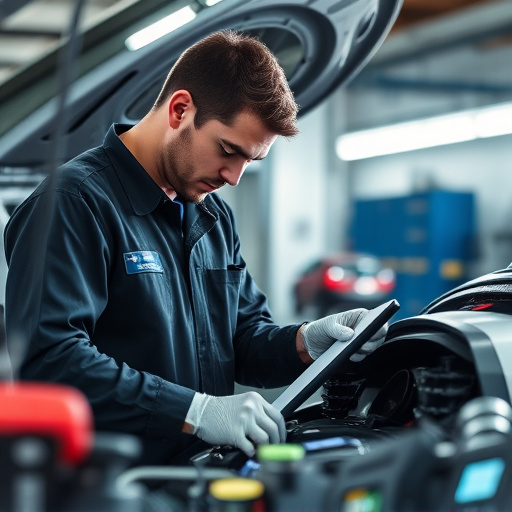 auto technician working