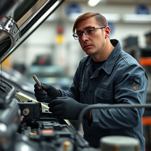 auto technician working