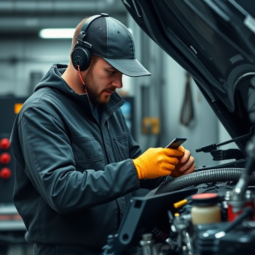 auto technician working