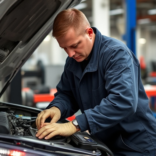 auto technician working