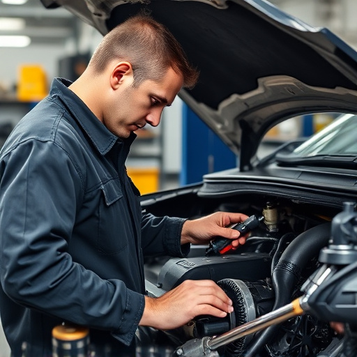 auto technician working
