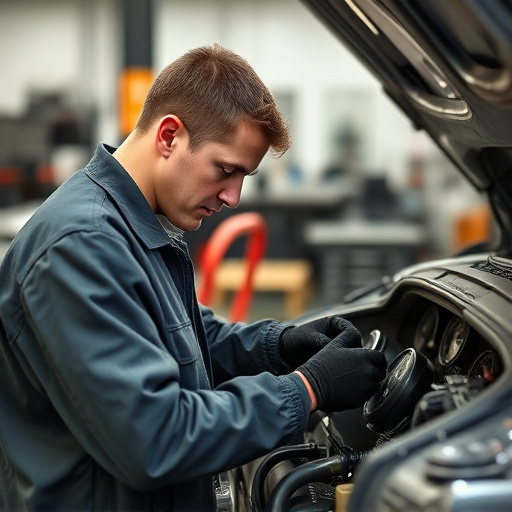 auto technician working