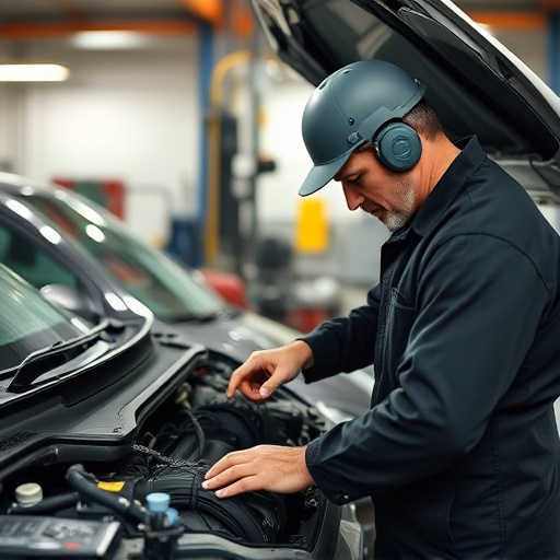 auto technician working