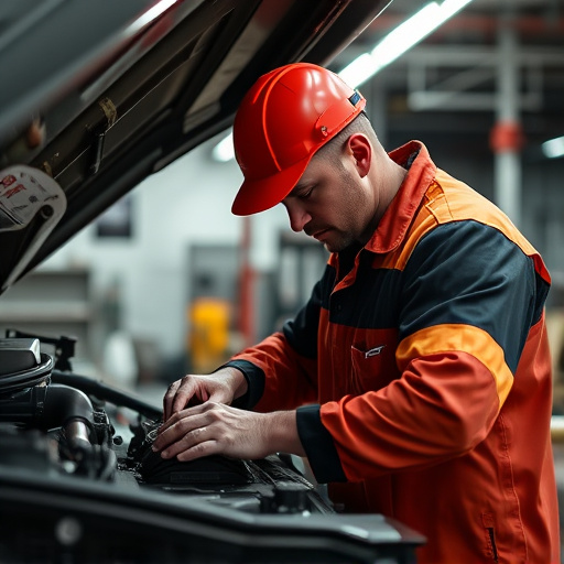 auto technician working