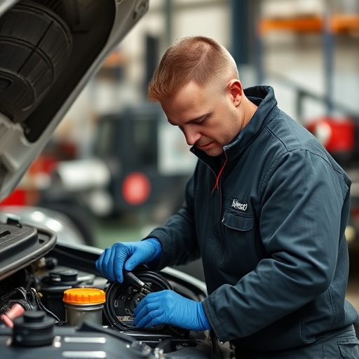 auto technician working