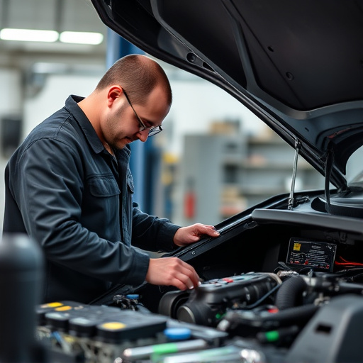 auto technician working