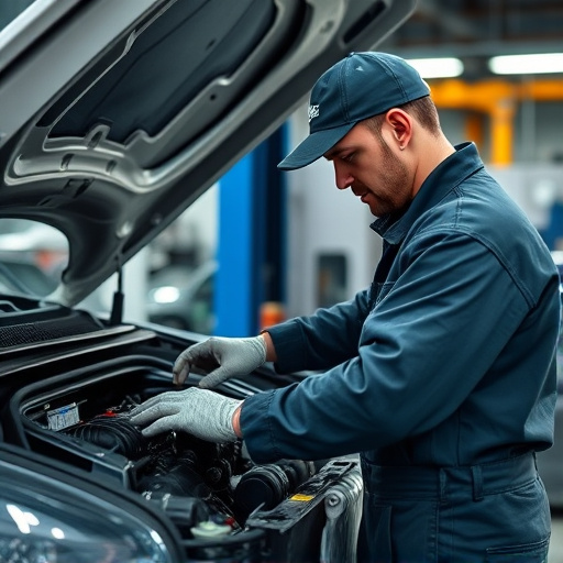 auto technician working