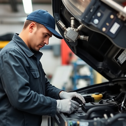 auto technician working