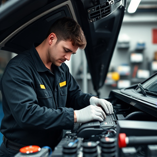 auto technician working