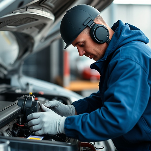 auto technician working