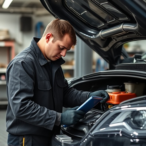 auto technician working