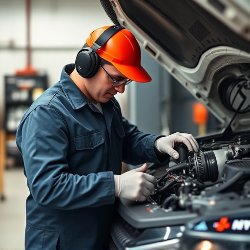 auto technician working
