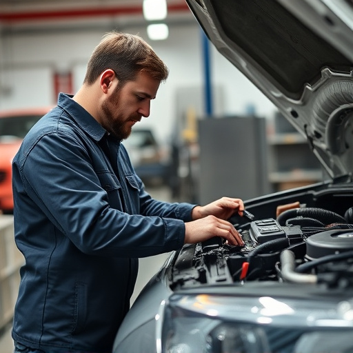 auto technician working