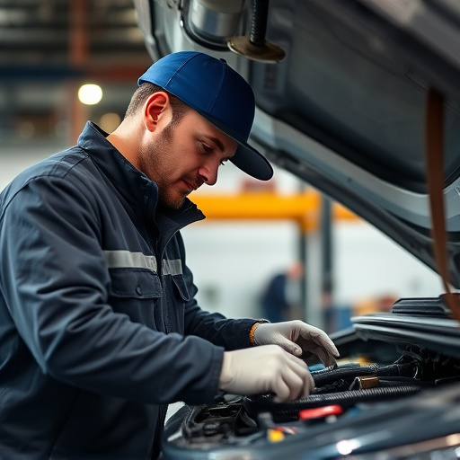 auto technician working