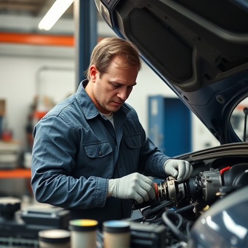 auto technician working