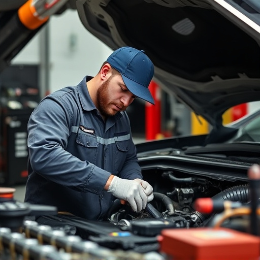 auto technician working
