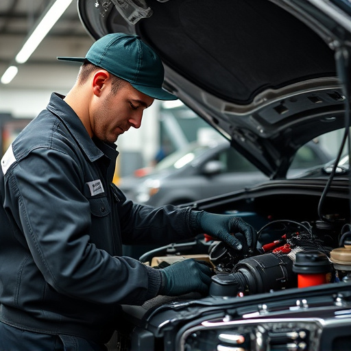 auto technician working