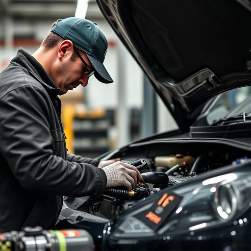 auto technician working