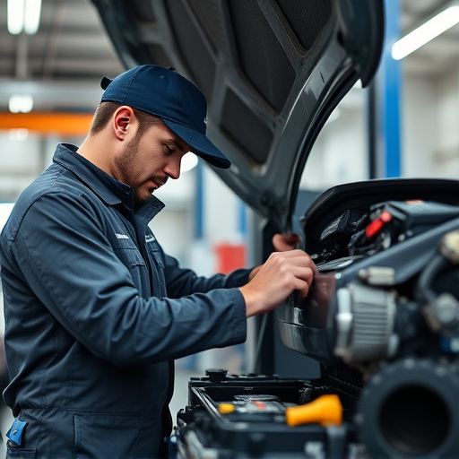 auto technician working