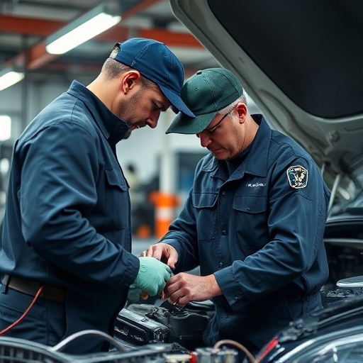 auto technician working