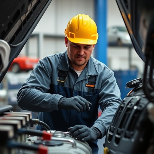 auto technician working