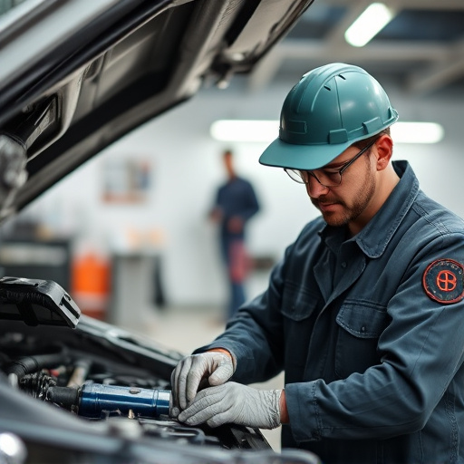 auto technician working