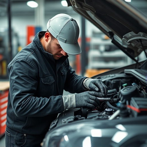 auto technician working