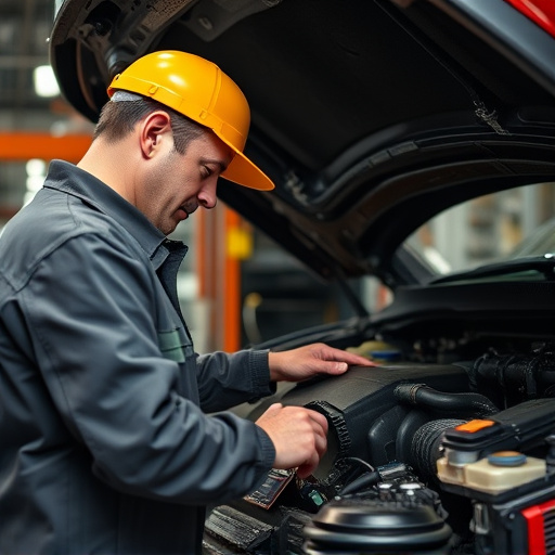 auto technician working