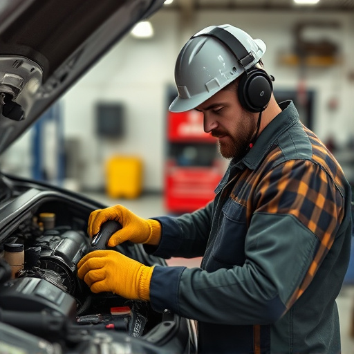 auto technician working