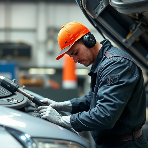 auto technician working