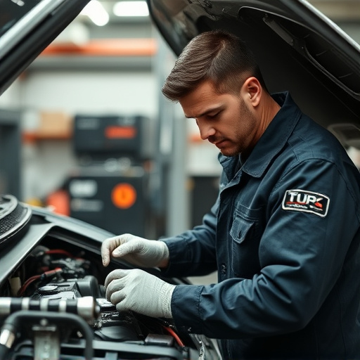 auto technician working