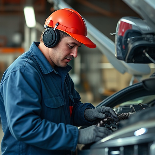auto technician working