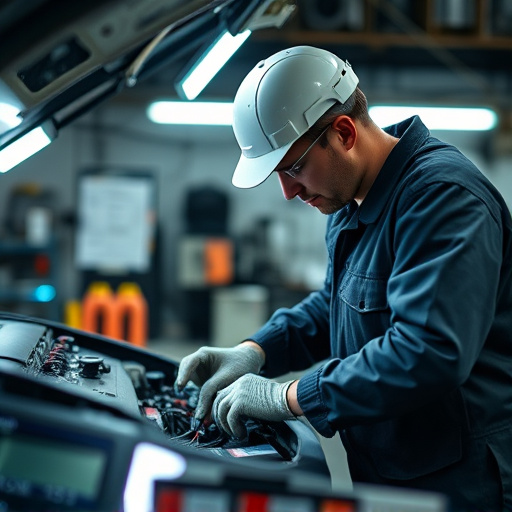 auto technician working