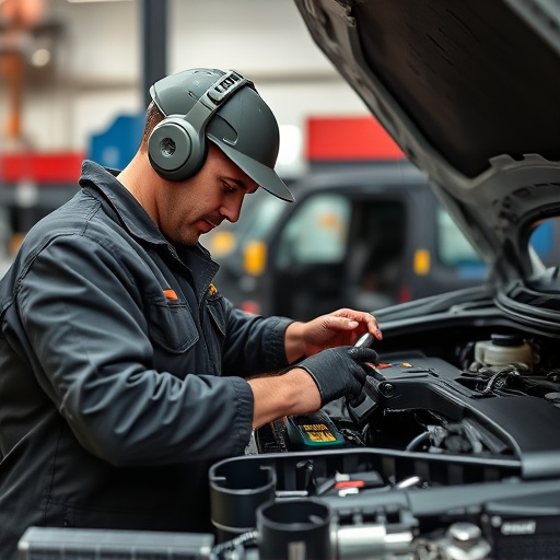 auto technician working