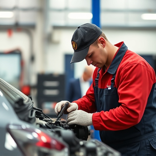 auto technician working