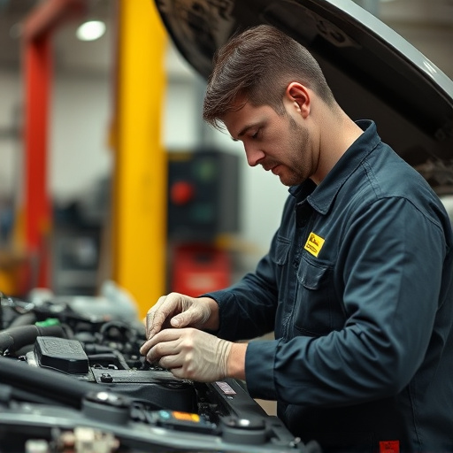 auto technician working