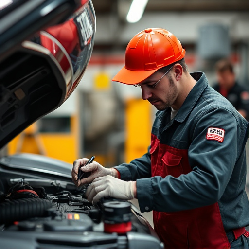 auto technician working