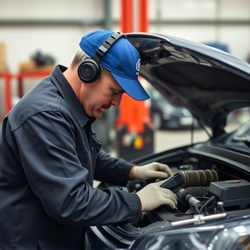 auto technician working