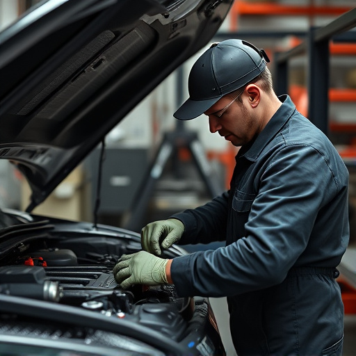 auto technician working