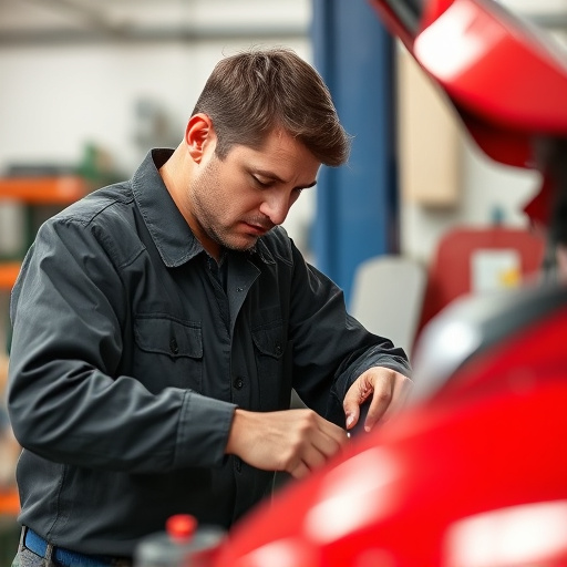 auto technician working