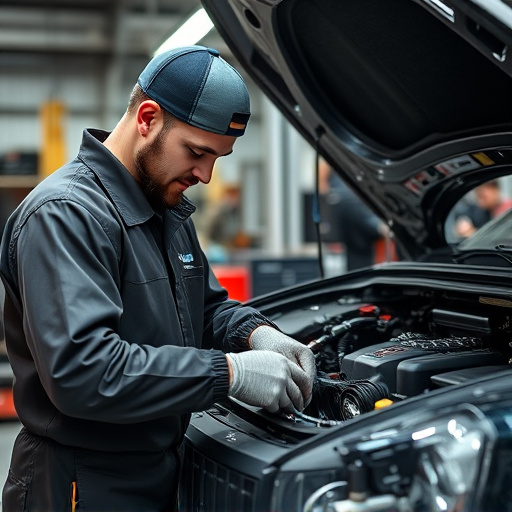 auto technician working