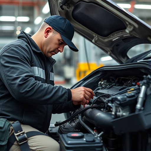 auto technician working