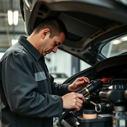 auto technician working