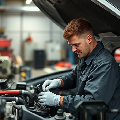 auto technician working