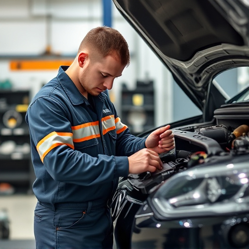 auto technician working