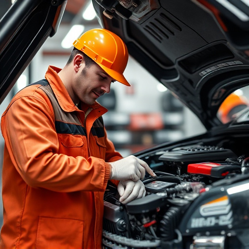 auto technician working