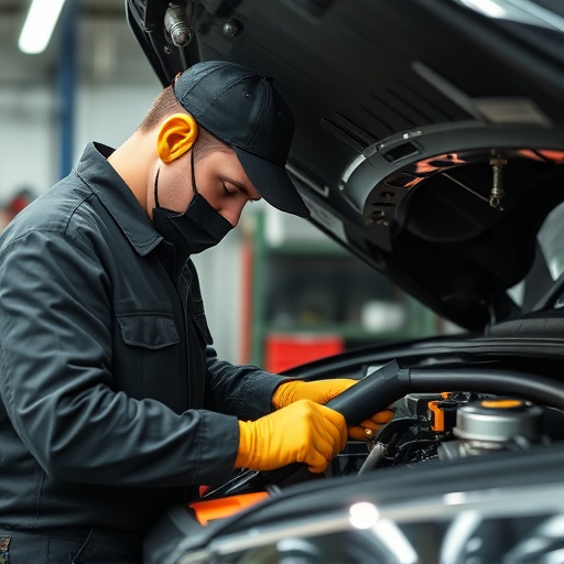 auto technician working